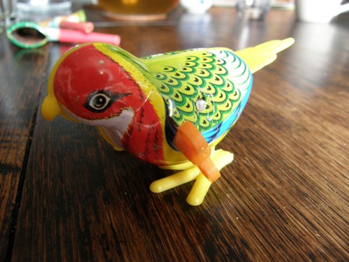 Blechspielzeug vogel mit - blechspielzeug,