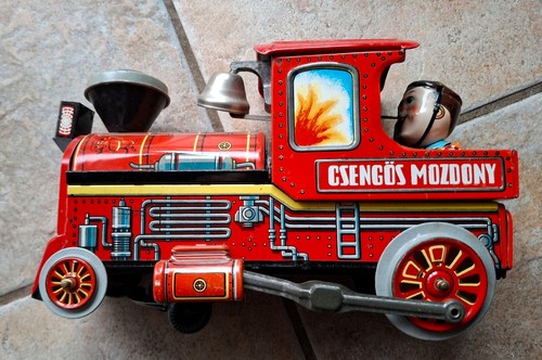 Vintage csengos mozdony - csengos,