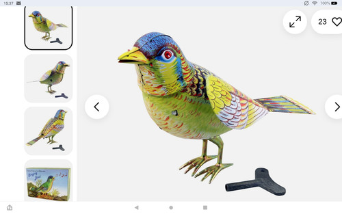 Blechspielzeug singing bird - blechspielzeug,